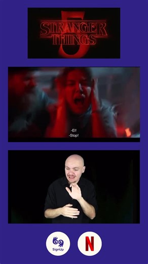 Sign language for Disney and Netflix (USA, India, and UK) on Instagram: "Have you watched any of Stranger Things Season Five on SignUp with American Sign Language yet? We just launched Episode Four, “Sorcerer,” after releasing Episodes One through Three yesterday. Hawkins mysteries are unfolding quickly, and we want the Deaf community fully included in every twist, clue, and moment that pulls us back into the Upside Down. Please send some love to our interpreter, Zachary Gage Boan, who is finall