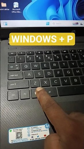windows Project screen shortcut key in Laptop/PC #windows #shorts#shortcut