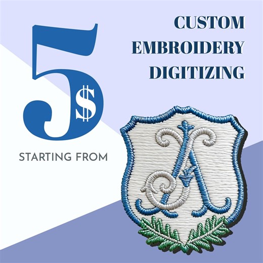 Custom Embroidery Digitizing – Convert Logo or Image Into DST, Pes, Jef, Exp, Vp3 Files - Etsy