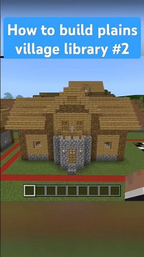 How to build a large plains village library in Minecraft. #minecraft #minecrafttutorial