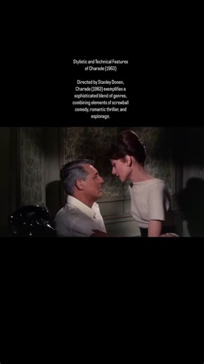 Stylistic and Technical Features of Charade (1963) Directed by Stanley Donen, Charade (1963) exemplifies a sophisticated blend of genres, combining elements of screwball comedy, romantic thriller, and espionage. Donen’s direction skillfully balances suspense with charm, demonstrating his versatility. The screenplay, written by Peter Stone and Marc Behm, is notable for its complex narrative structure and sharp dialogue. The film’s pacing and tonal shifts highlight Donen’s mastery of genre convent