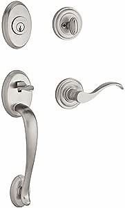 Baldwin Reserve 9BR1800-007 Columbus Traditional Single Cylinder Handleset with Right-Handed Lever in Satin Nickel