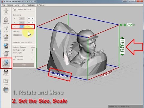 Rotate and adjust Size before 3D-printing