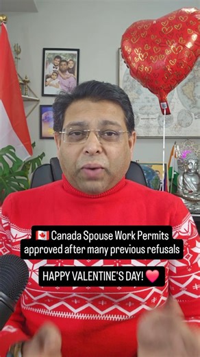 Gautham Kolluri on Instagram: "https://www.instagram.com/reel/DUv5yB9kXbx/?igsh=cjRzMGcyOGhzNWR4 *Happy Valentines today❤️* Best Valentine's gift from CIP is reuniting families and helping them be together! CIP has helped more than *2,500 families and 100's of clients* with refusals get Canada spouse open work permits with 98% approval and join their loved ones in Canada. Below are more Canada spouse open work permit approvals we had this week. Infact all these applicants had previous SOWP refus