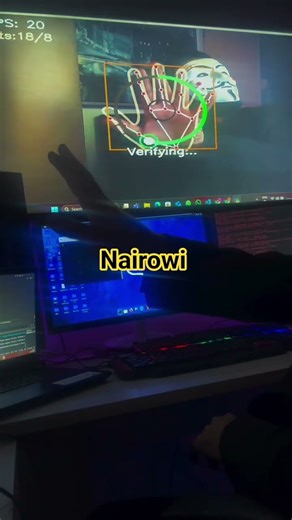 Biometric Hand Scanner Simulation🌍#shorts