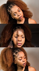 5.2K views · 2.4K reactions | Ill never miss an opportunity to do a half up half down with clip ins @curlscurlsofficial Code: ttjoit | CurlsCurls Ombre Afro Kinky Clip-ins Link in my bio  | Joy Uzoma | Facebook