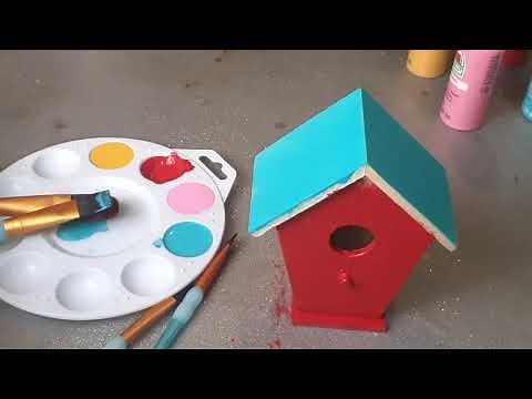 birdhouse painting for beginners, how to paint your first birdhouse