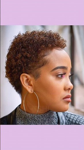natural Short haircuts and hairstyles for dark skin ladies #shorts #naturalhair #haircut #shorthair