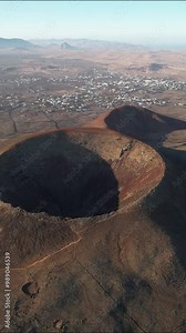 Explore the stunning volcanic crater landscape of Fuerteventura in the Canary Islands
