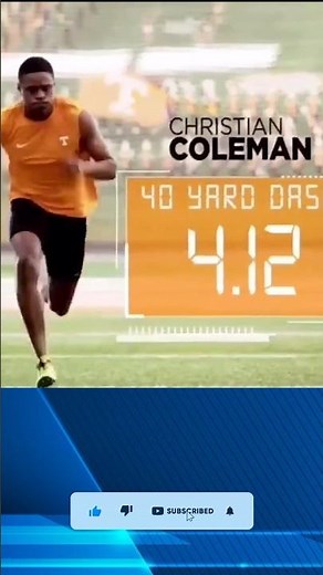 FASTEST 40 Yard Dash Ever | Christian Coleman 4.12 #faster40 #40yarddash