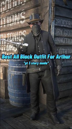 Best All Black Outfit For Arthur Morgan / Story Mode 🤠 #rdr2 #rdo #arthurmorgan #fashioninspiration