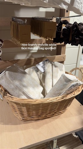 Brandy Melville white lace makeup bag discovery