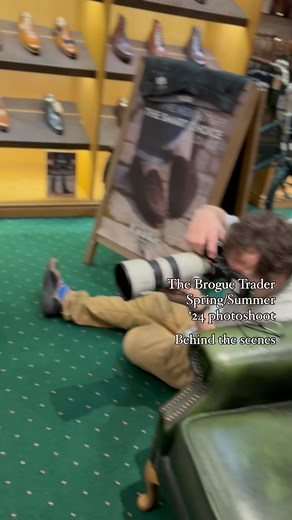 48 reactions | Behind the scenes at our Spring/Summer photoshoot  After trading hours we set up in our Bath store, ordered the pizzas and got to work! It was all new to us here but we’re certain you’ll love it. We’re excited to show off the collection and kickstart the new season in just a few days time! | The Brogue Trader | Facebook