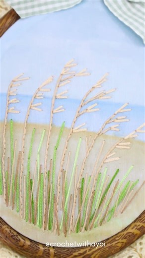 Beach Grass Embroidery #embroidery #embroider #embroiderart #ohuhu
