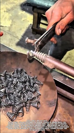 Manual Coil Spring Making Process | Simple Steel Spring Fabrication.
