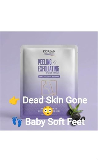 “Foot Peel Mask 👣Dead skin remove 😳Baby soft feet 😍👇 Link in Description”