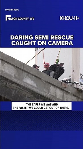 Daring semi driver rescue