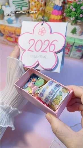 Making a Mini Desk Calendar 2026 / DIY Mini Calendar 2026 / Liam Channel