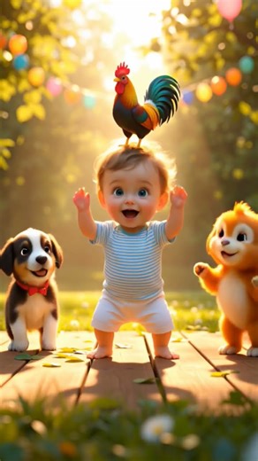 Dog, Monkey & Hen Dancing | Funny Animal Dance Video for Kids | Cute Animal Comedy 2025