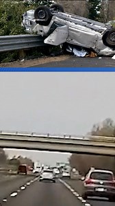 1.8M views · 19K reactions | Dramatic dashcam video captured the moment a car flew off an overpass in California and landed on a busy freeway below. See more ➡️ https://on.nbcdfw.com/NGIpNR9 | NBC DFW | Facebook