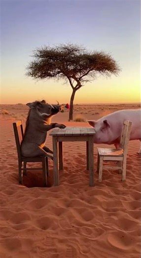 Warthog vs Ex-Girlfriend — ESCAPE! 😂 #wildlifecomedy #funnyanimals