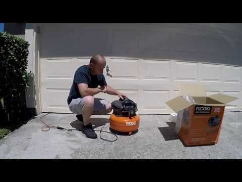 Unboxing/Review Ridgid 6 gallon Air Compressor