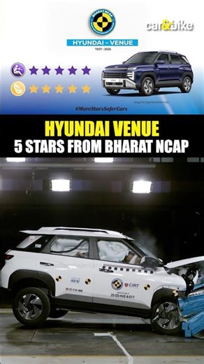 Bharat NCAP: New Hyundai Venue Gets 5-Star Safety Rating!
