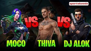 DJ Alok vs Thiva vs Moco: Which Free Fire character is better for the Clash Squad mode?