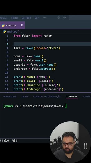 Gerando Dados Fakes com Python e Faker