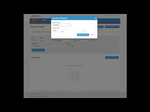 Manually Creating a Report in HRS Pro Web