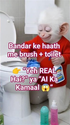 #monkey #funny Monkey Cleaning House & Toilet 🧼🐒 | Shocking Video #monkey #monkeycleaning #funnyai