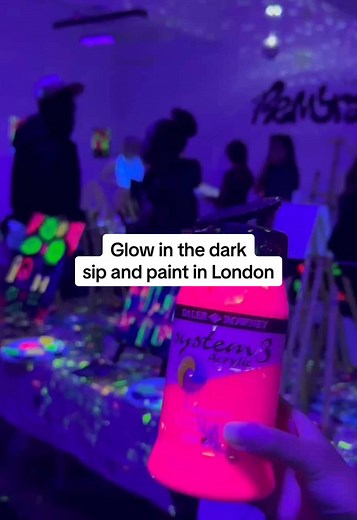 Glow in the Dark Sip and Paint Night in London