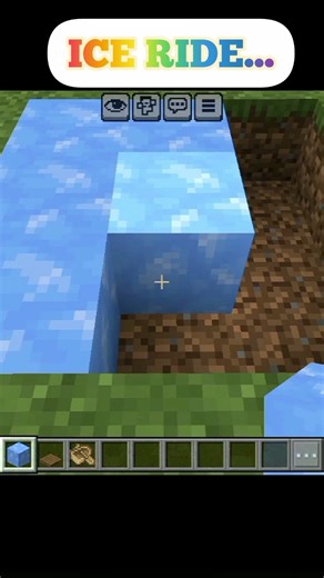 Made a Crazy Ice Ride in Minecraft! 😱❄️ #Shorts #minecraft