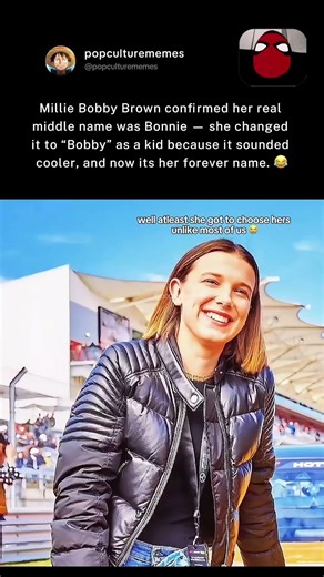 Millie Bobby Brown Revealed Her Real Middle Name Isn't "Bobby" After A Decade Of Fame #milliebobby