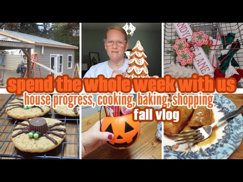 SPEND THE WHOLE WEEK WITH US // TINY HOUSE UPDATES, LOTS OF COOKING, BAKING, SHOPPING, FALL VLOG