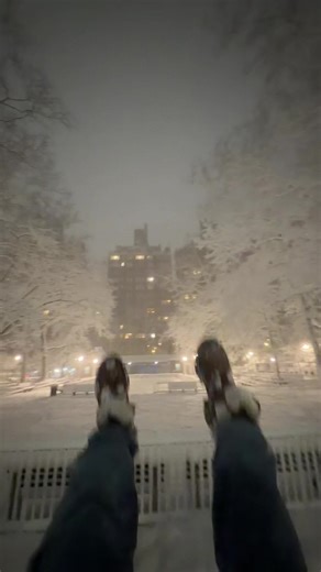 best thing to do in a blizzard #blizzard #nyc #snowstorm #aesthetic #nightsnow