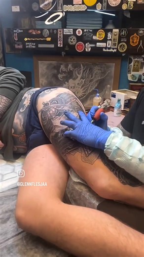 Iron Shield Tattoo by Glenn Flesjaa