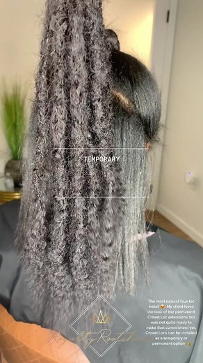 Natural Faux Loc Install with Temporary Crown Locs