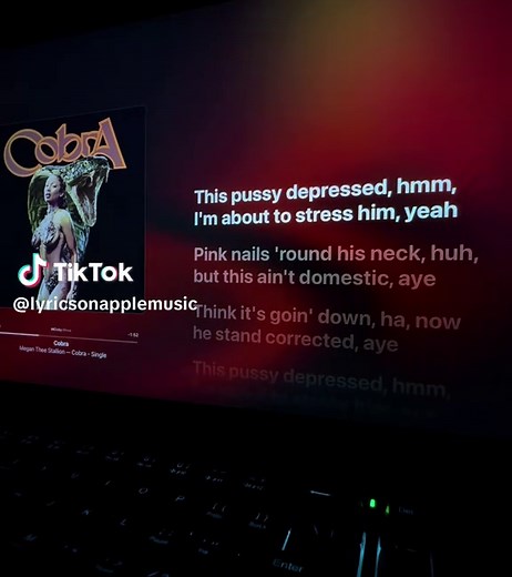 Megan Thee Stallion- Cobra Lyrics on Apple Music #megantheestallion #cobra #lyrics #fyp #tiktok