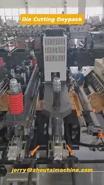 Die Cutting Doypack Two Lanes Standing Pouch Making Machine For Liquid Packaging #bagmaking #pouch