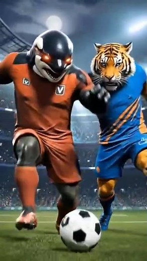 Animal Football Battle! 🐊🐅 Orca vs Tiger | Epic Mascot Soccer Animation Focuses on the conflict