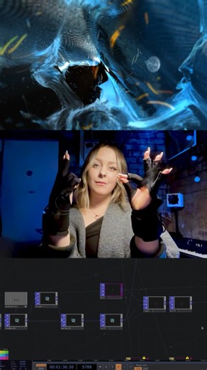 NØELLE on Instagram: "A little interactive oceanscape I made using the @mi.mu.gloves to control @ableton audio and @touchdesigner visuals Based on tutorials/components by: - Jellyfish POPs tutorial by @okamirufu.vizualizer - Refik Anadol tutorial by @visualcodepoetry - Godrays by @sarv.vj . . . #generativeart #mimugloves #touchdesignervisuals #womeninelectronicmusic #womeninvisualarts"