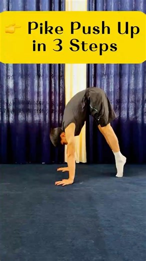 Pike Push Up in 3 Steps | Calisthenics Tutorial #calisthenics #fitness#tutorial #sports #shorts