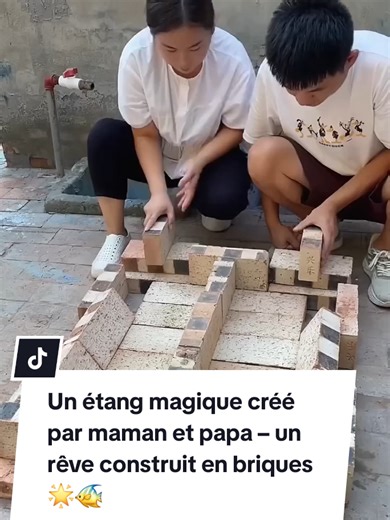 Un étang magique créé par maman et papa