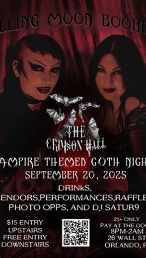 sam ✮ alternative fashion on Instagram: "VAMPIRE GOTH NIGHT? 🩸🖤 📅 Saturday, September 20 📍 @warpedpour + @themonkeybarorlando Get ready for Killing Moon Booking’s FIRST Goth Event: 2 floors of live entertainment, drag performances, and the chance to meet other goth people in the local Orlando area 🖤🖤 Event is 21+ 🔻 Entry Downstairs is FREE 🔺 Entry Upstairs is $15 Perfect start to the Halloween season 🥰 . . . . . . . . . #alternative #alt #goth #gothgoth #orlando #orlandoevents #gothsofi