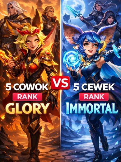 5 CEWE IMMORTAL VS 5 COWO GLORY PART 1 #MLBBxKOF #MLBBKOFSkinFreeTrial #MLBBxOPPO SC : ytmasterzikri