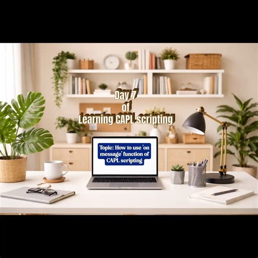CAPL Tutor on Instagram: "Daily watch: To understand CAPL 📌 Day 10/30 - Topic 7 (Part 1): Let's write a CAPL script to "How to use 'on message' function of CAPL scripting" #CAPL #CANoe #Testing #AutomativeValidation #Vector #HILtesting #SystemTesting"