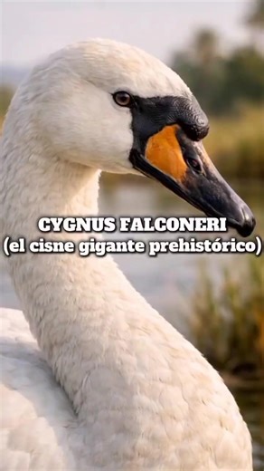 CYGNUS FALCONERI - el cisne gigante prehistórico. (IA)