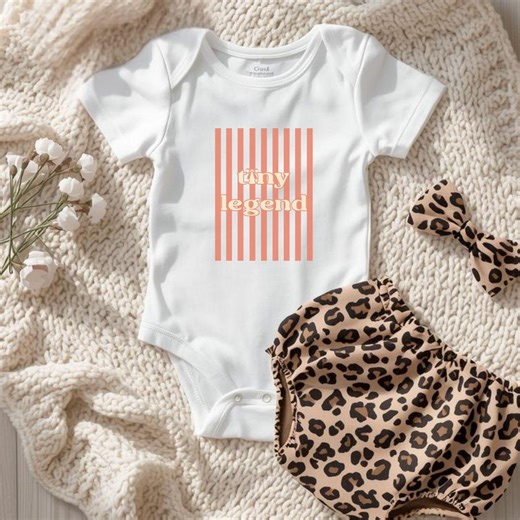 Striped 'tiny Legend' Graphic Bodysuit | Baby Onesie - Etsy