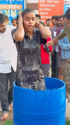 Girls Ice Bath 🔥✅ #army #youtubeshorts #trending #motivation